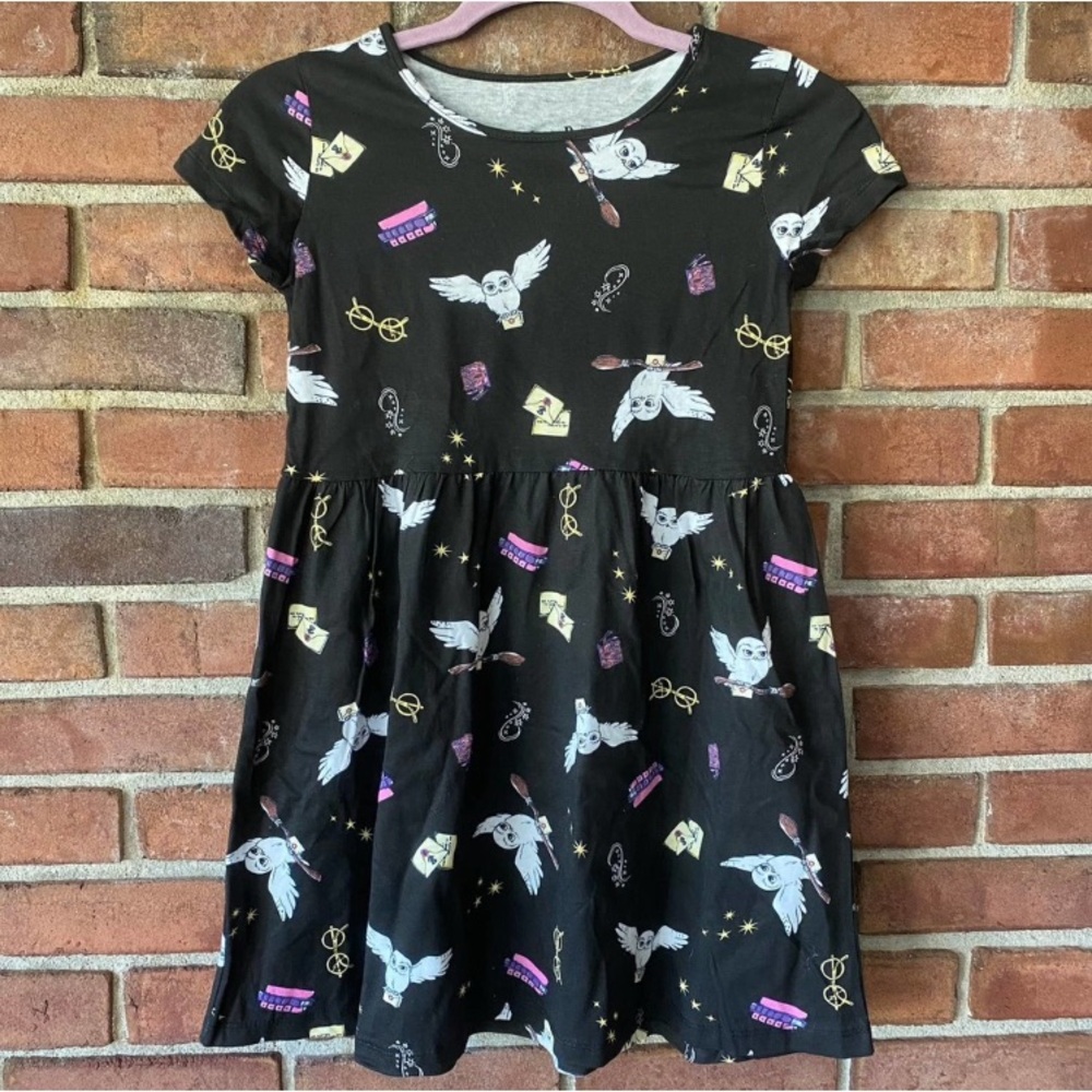 Harry Potter Girls Hedwig Short Sleeve Dress